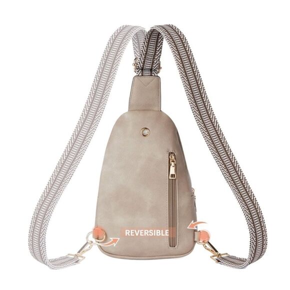 Leather Cross Body Sling Bag - Picture 5 of 6